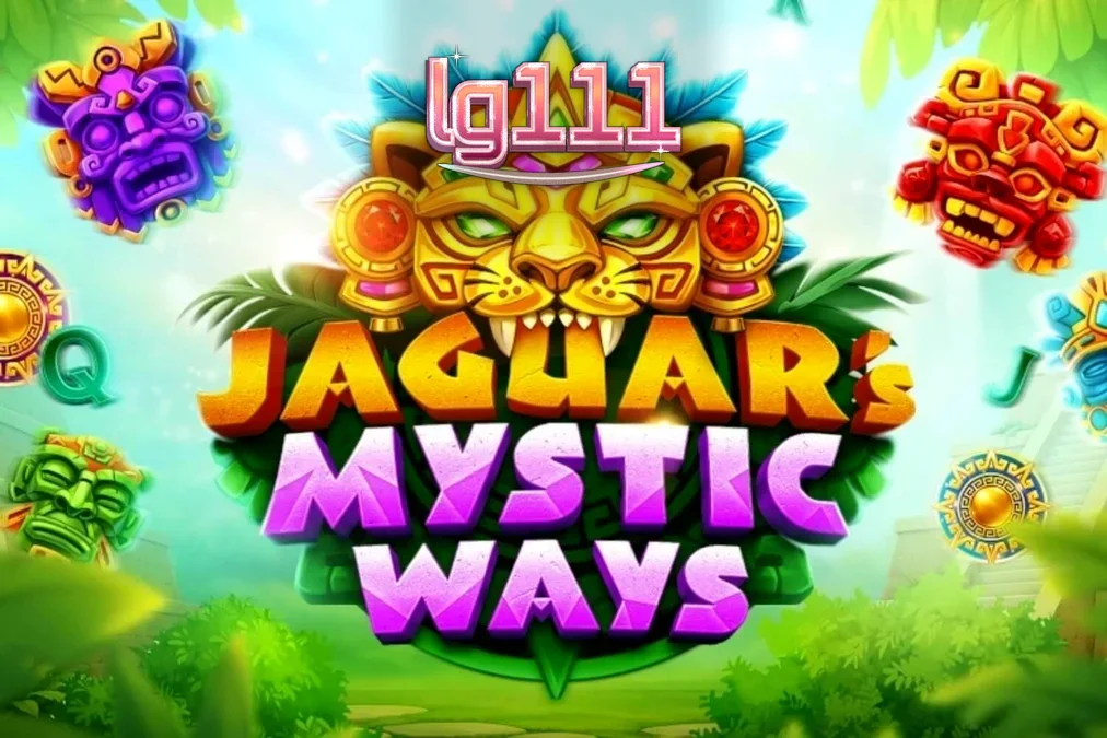 Pemandangan hutan kuno dengan kuil emas di latar belakang slot Jaguar’s Mystic Ways