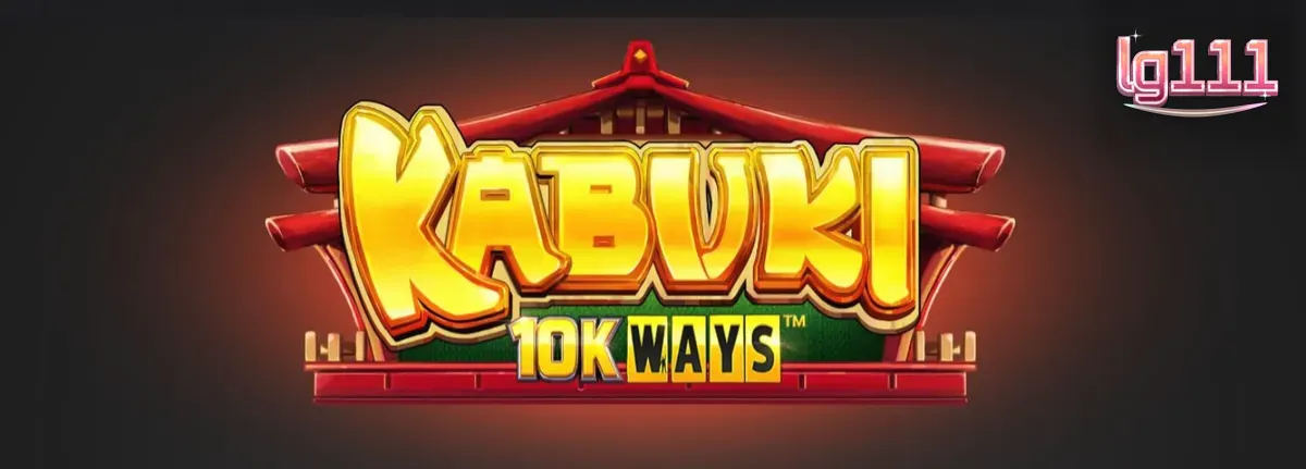Tampilan layar permainan slot Kabuki 10k Ways dengan latar belakang hutan bambu dan simbol topeng teater.